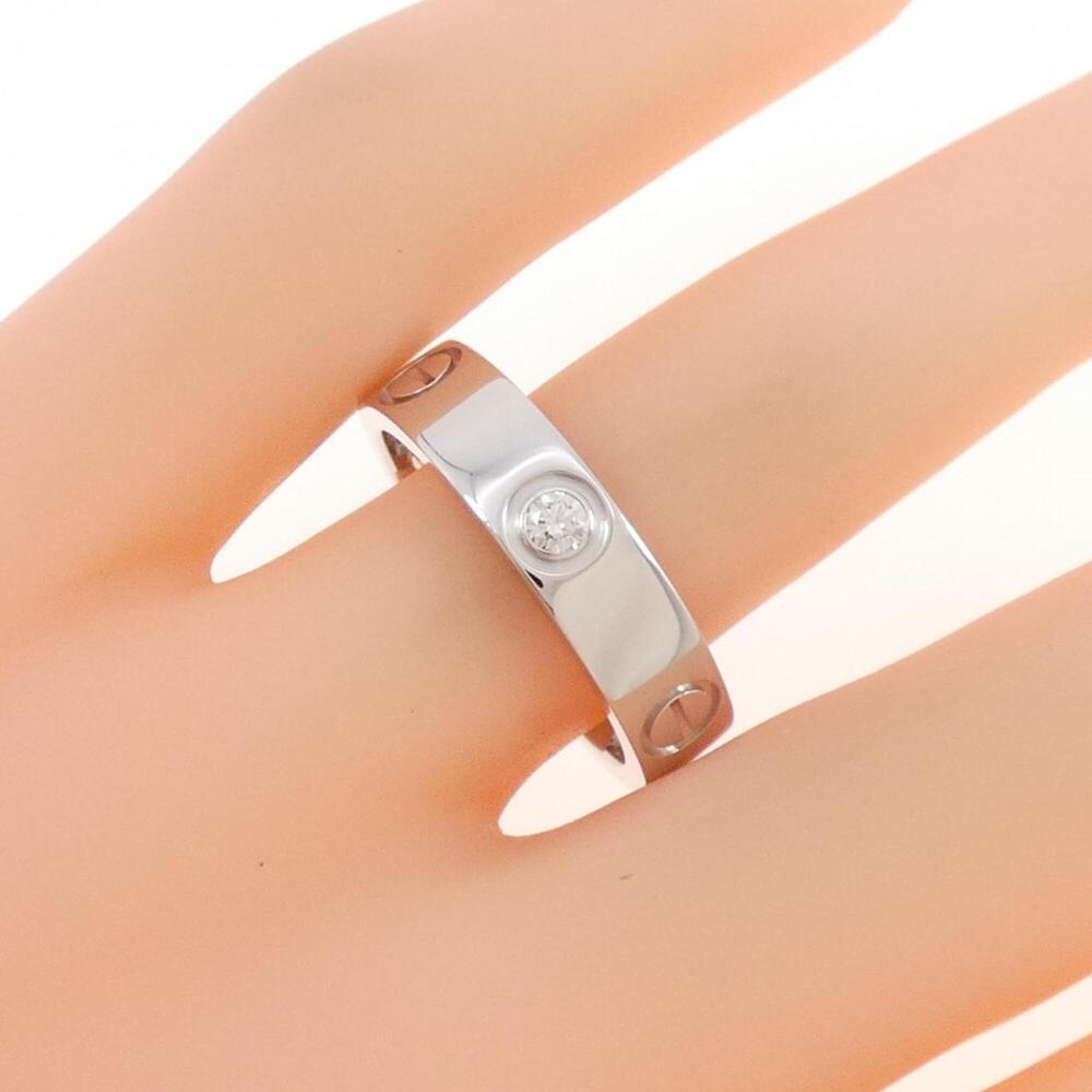 CARTIER Silver Diamond Love Ring - Picture 4 of 4